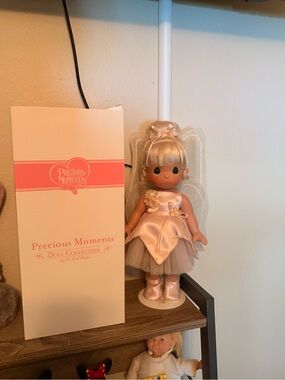 Precious Moments Pink and Cream Fairy Doll with Wings
